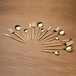 SET CUBIERTOS GOLD